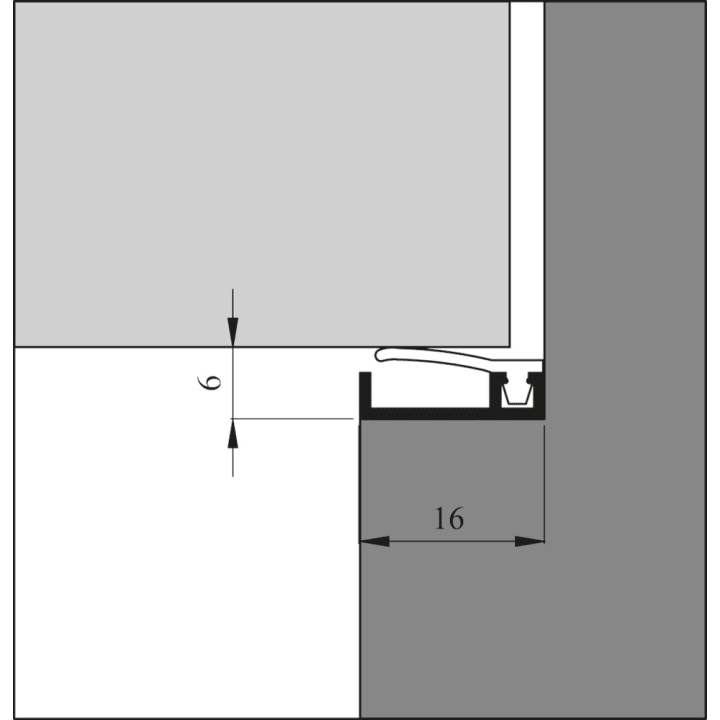 Inbouwtochtprofiel AIB 3-N XL 230cm