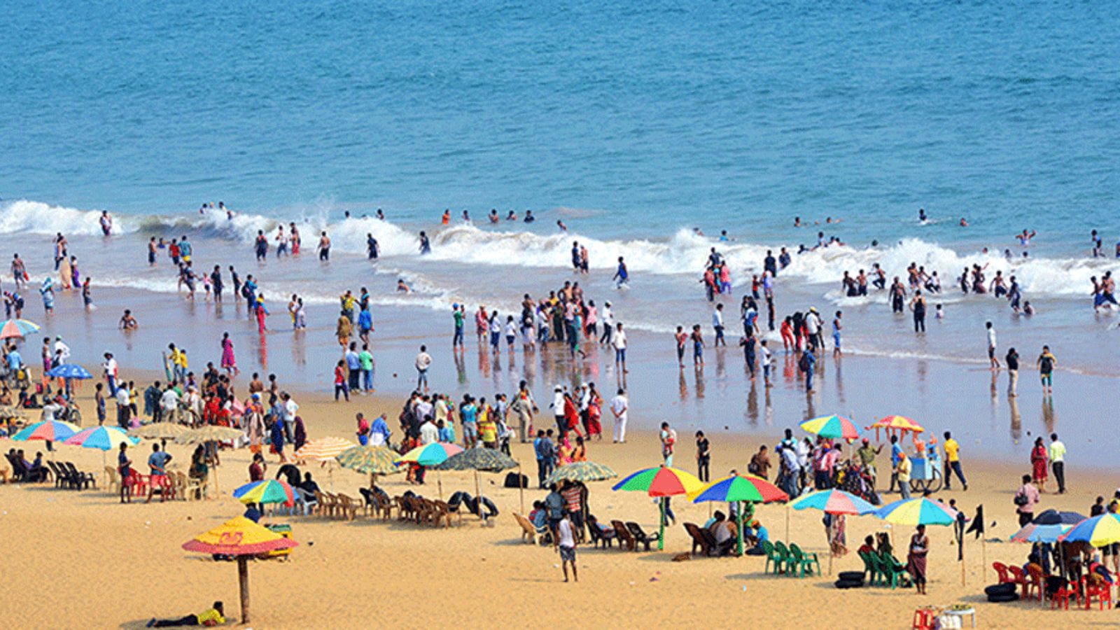 Puri Beach, Jagannath Sea Beach, Light House at Night in Odisha