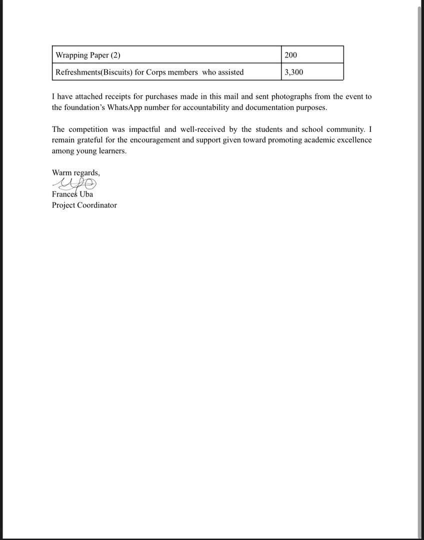 Spelling Bee Report & Financial Audit — Page 2