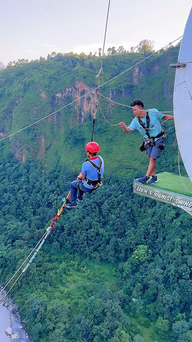 Bungee or Swing The Cliff