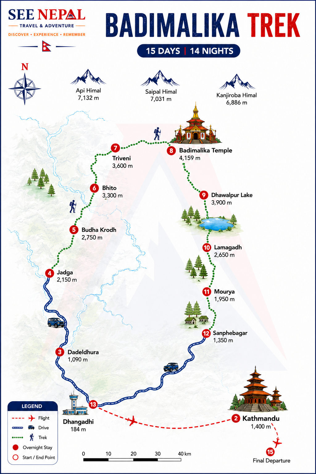 Badimalika Culture Trek Trekking Map