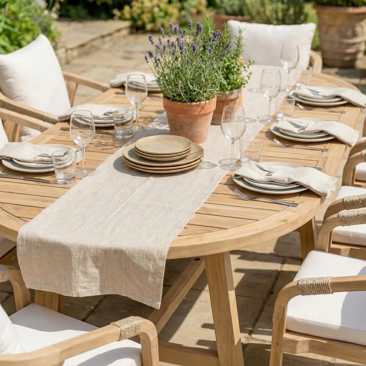 Conjunto de comedor ovalado Quay con 8 plazas view 3