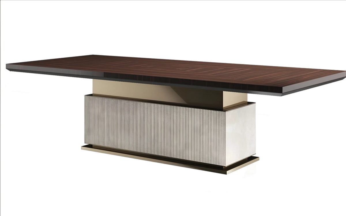 Mesa de comedor moderna italiana de madera view 2