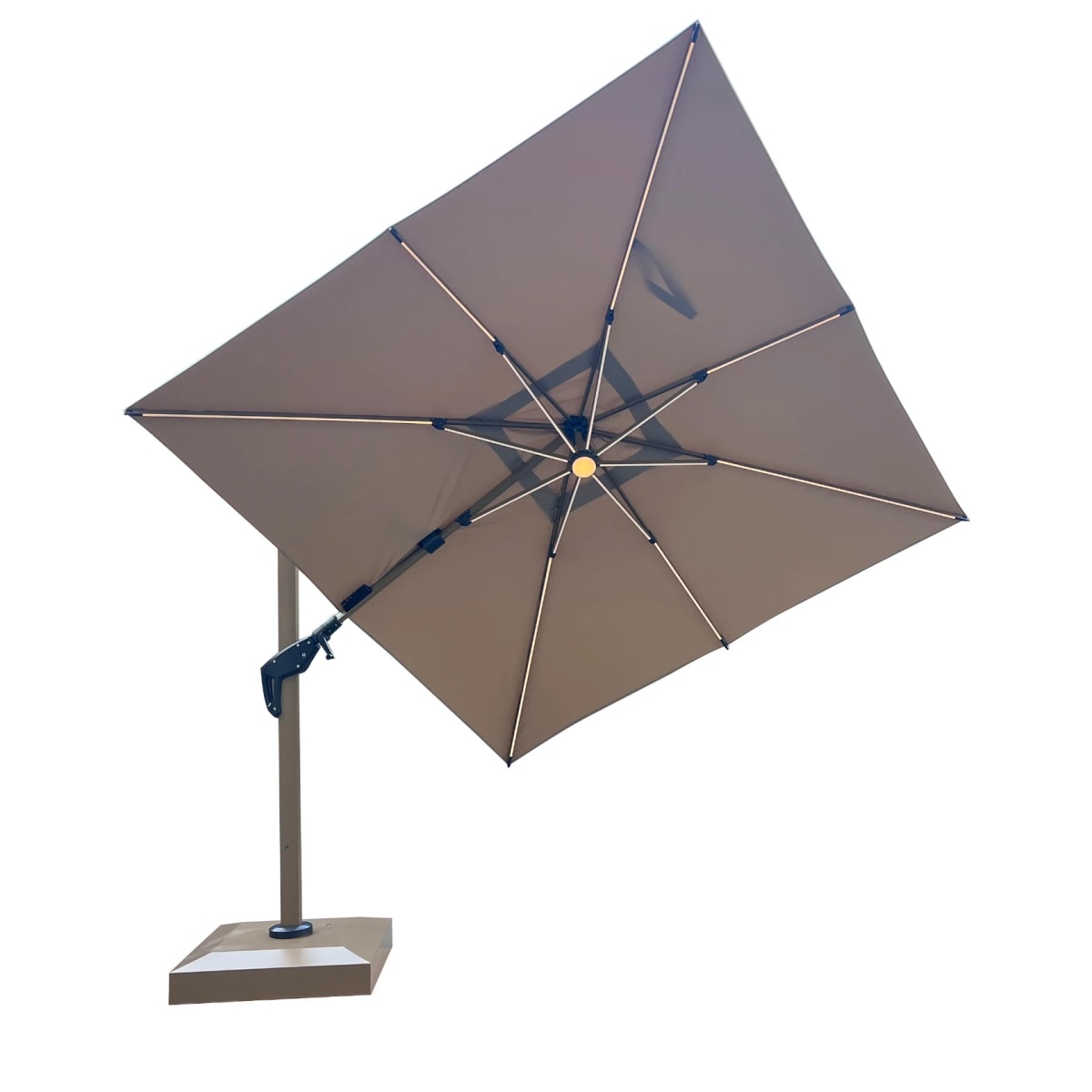 Sombrilla lateral cuadrada Summit con LED view 2