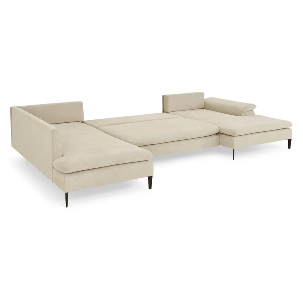 Sofá esquinero extensible Lavrik con chaiselongue izquierda/derecha, tela view 4