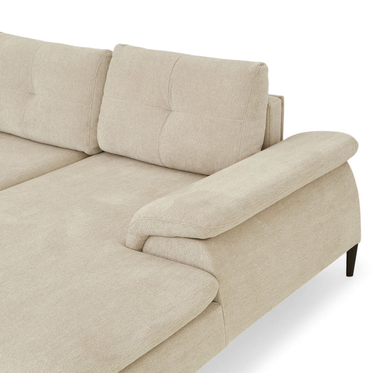 Sofá esquinero extensible Lavrik con chaiselongue izquierda/derecha, tela view 10