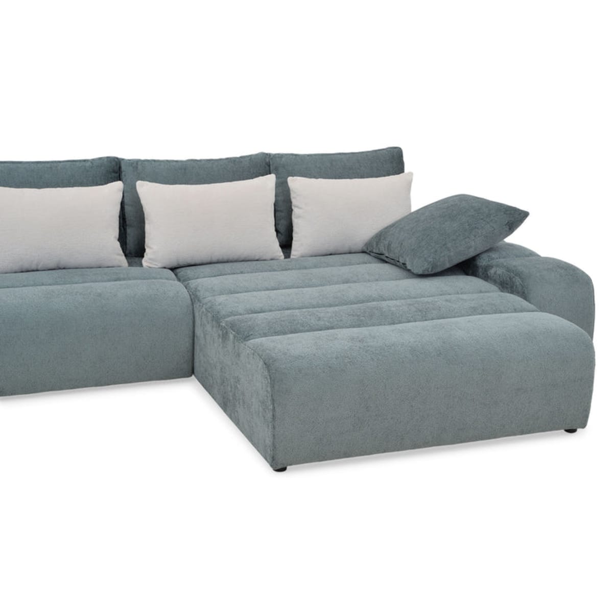 Sofá esquinero extensible, chaiselongue intercambiable, tela Lounge view 13
