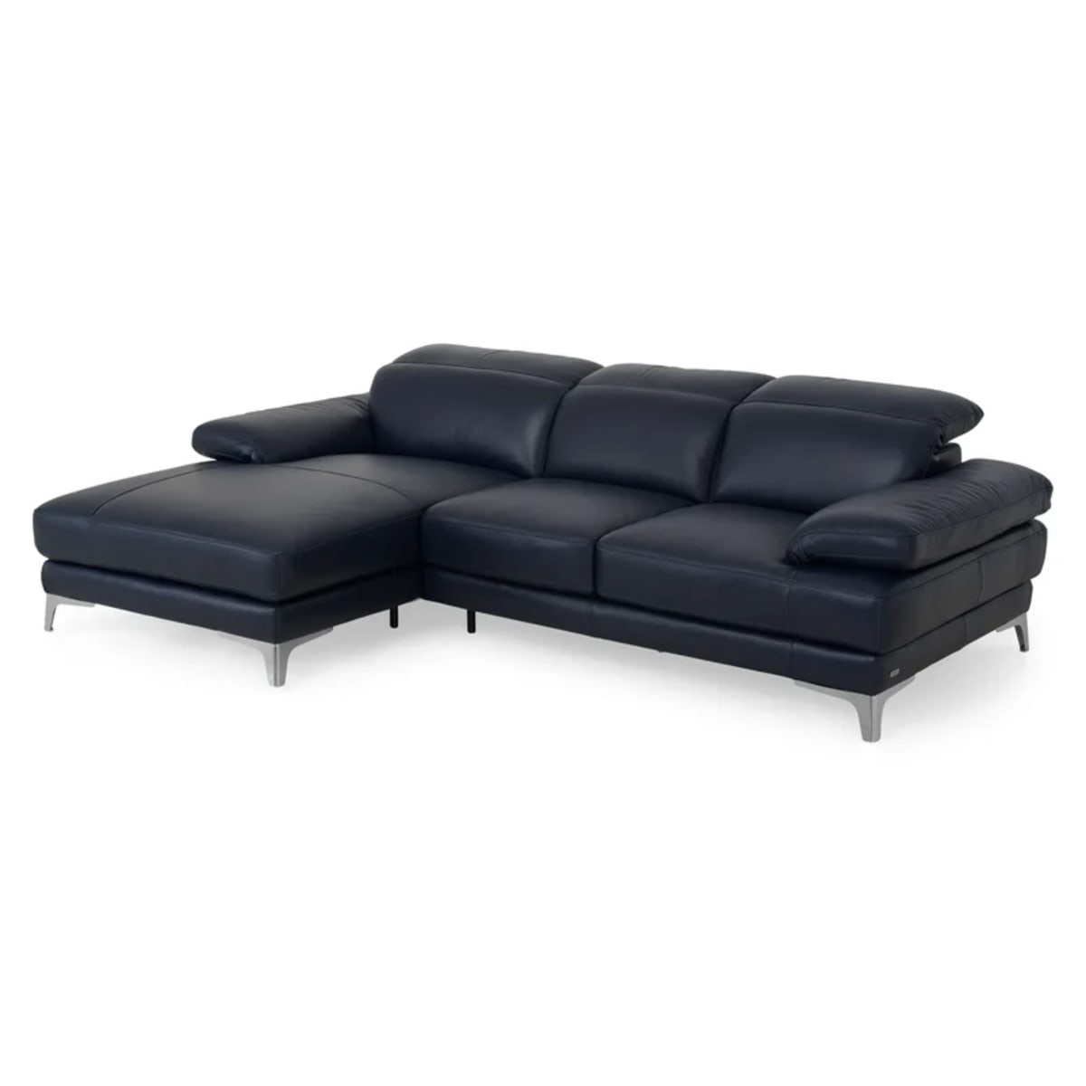 Sofá esquinero con chaiselongue izquierda/derecha, mecanismo de brazos y reposacabezas, piel Natuzzi Editions Bliss view 2