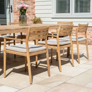 Conjunto de comedor Siena para 8 personas con mesa de teca thumbnail 3