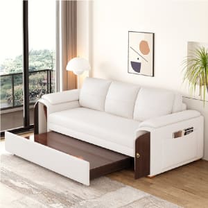 Sofá cama convertible con mesa de centro elevable thumbnail 5