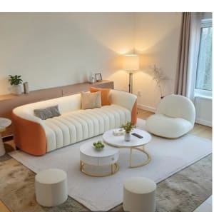 Conjunto de Sofá de Cuero Elegancia Urbana thumbnail 1