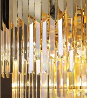 Lujoso candelabro moderno de cristal thumbnail 3