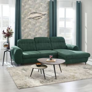 Sofá esquinero extensible Annona con chaiselongue izquierda/derecha, tela thumbnail 1