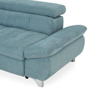 Sofá esquinero extensible Shane con chaiselongue izquierda/derecha, tela, turquesa thumbnail 16