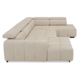 Conjunto de sofá esquinero extensible Fillipa con chaiselongue izquierda/derecha, tela, beis thumbnail 7