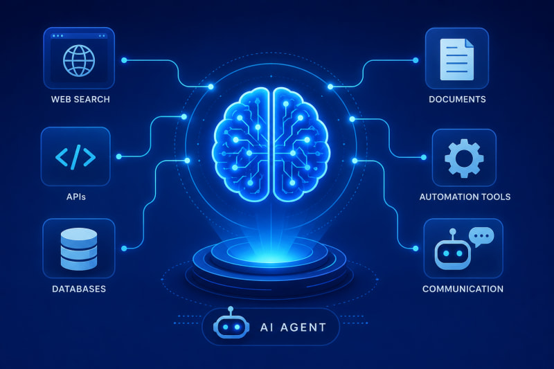 Diagram explaining what an AI agent is