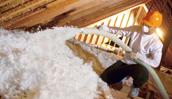 Attic Blown-In Fiberglass Insulation