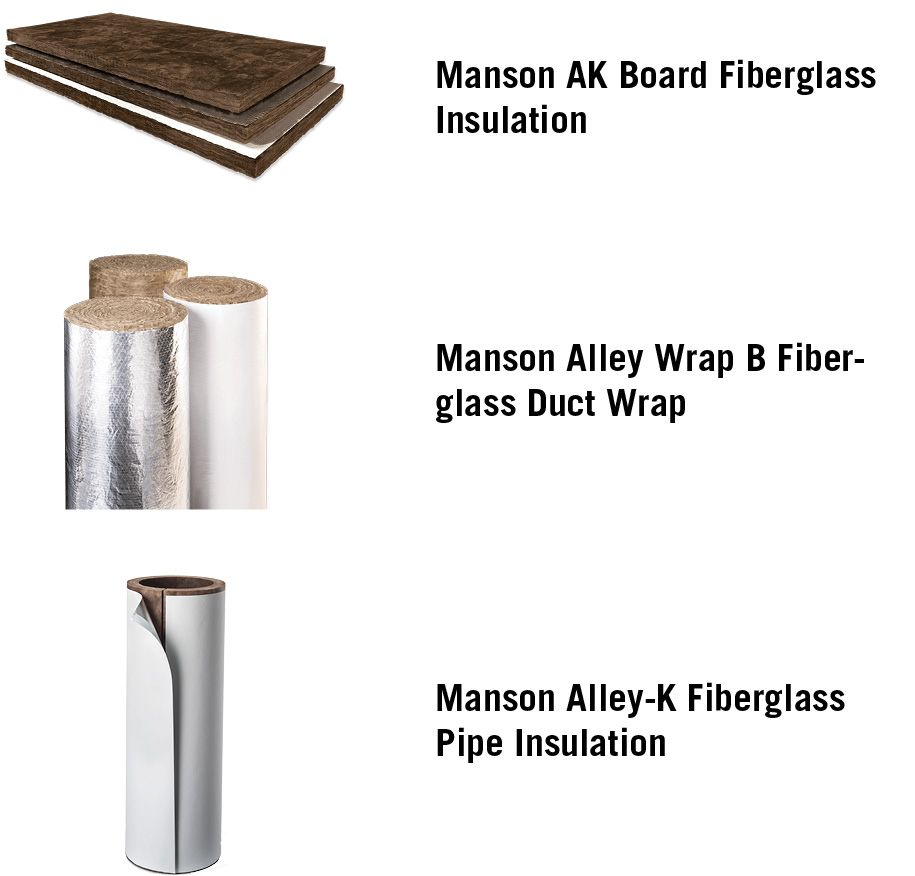 Manson Alley-K Fiberglass Pipe Insulation - General Insulation