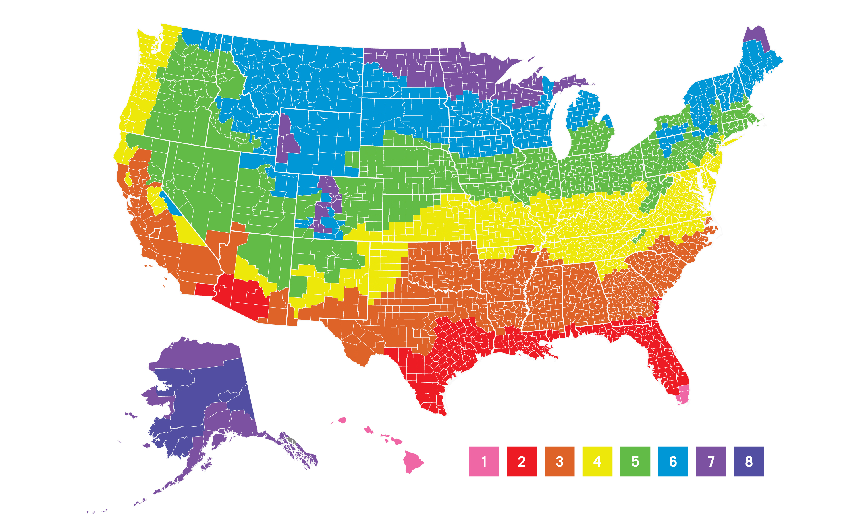 US Department of Energy Climate Zone Map