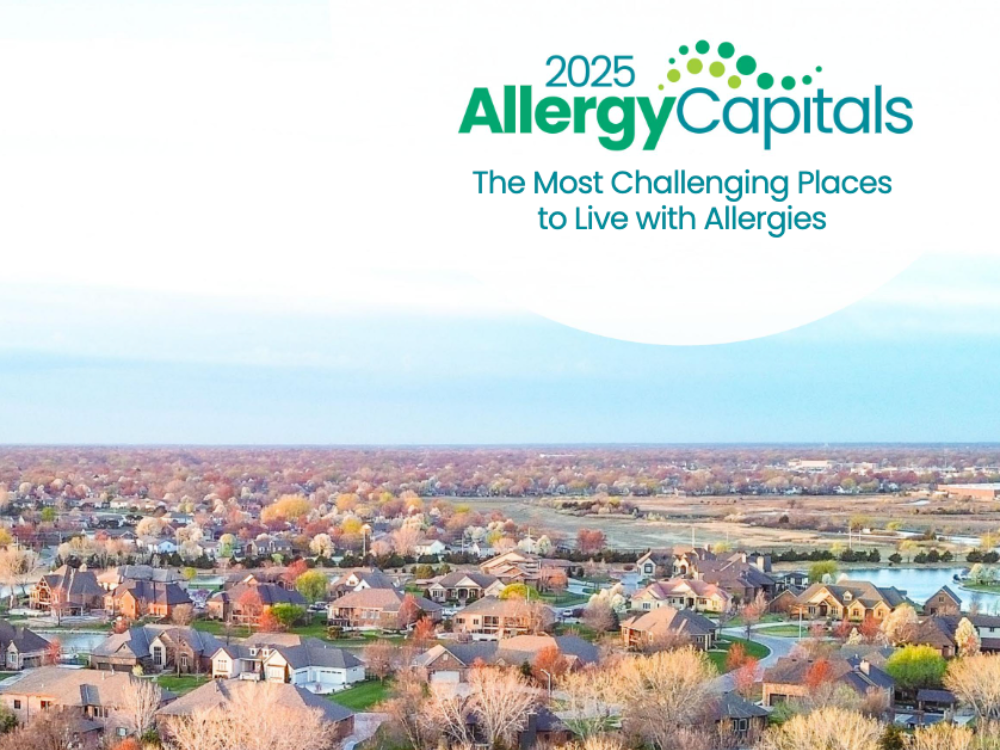 Report Cover of the 10 U.S. allergy capitals for 2025