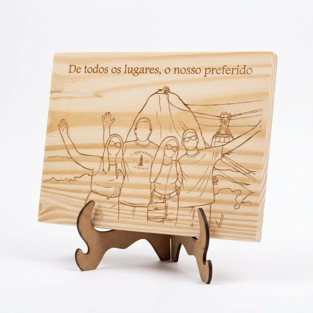 Foto 2 de Plaquinha retangular de mesa em line art