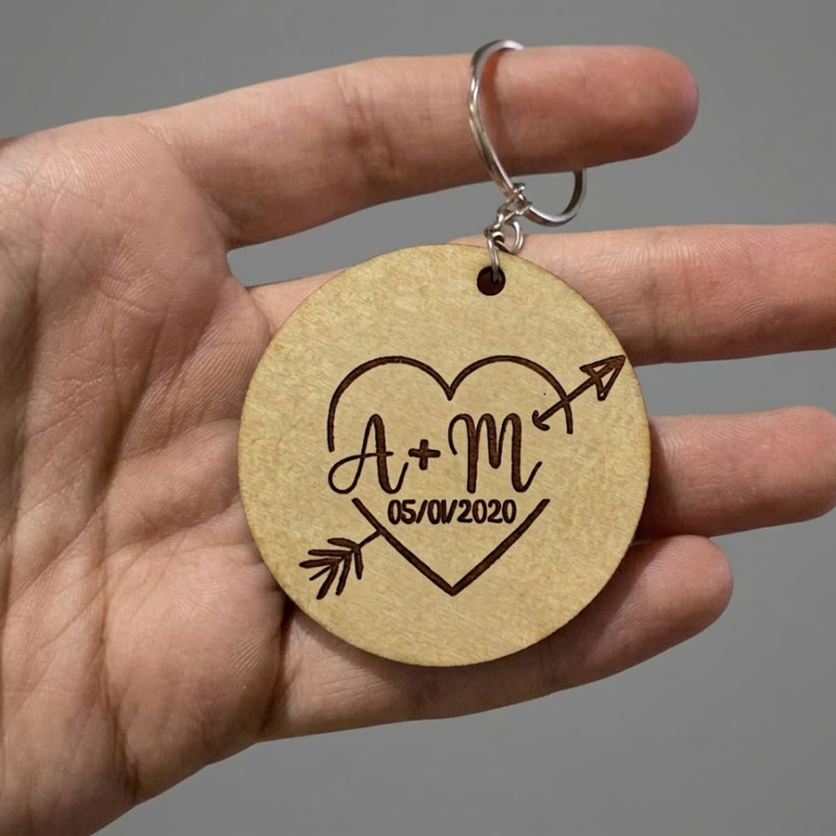 Chaveiro personalizado iniciais casal