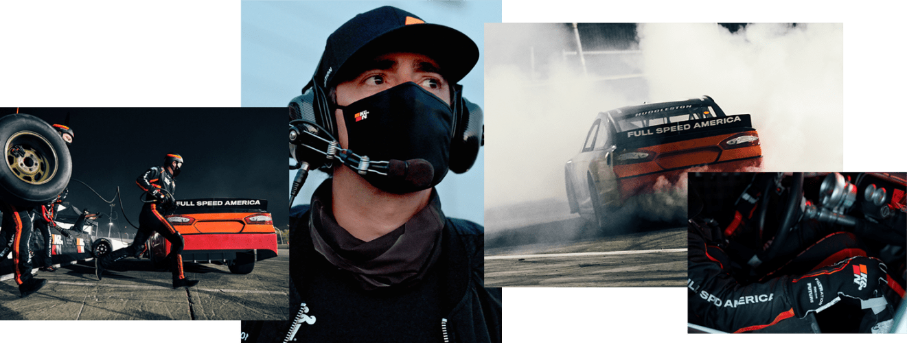 Nascar wearing K&N face mask Nascar wearing K&N face mask