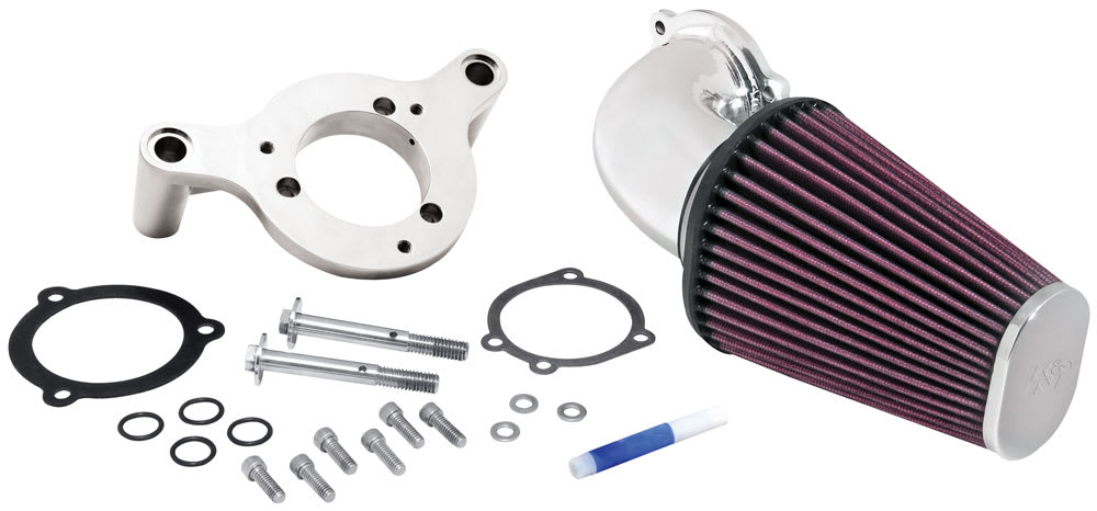 Cold Air Intake - High-flow, Roto-mold Tube - HARLEY DAVIDSON SOFTAIL/DYNA FI, 01-14, BRIGH for 2008 harley-davidson flstc-heritage-softail-classic 96 ci