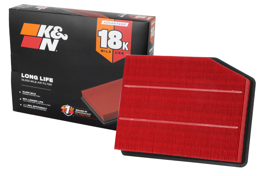 K&N Long Life 18,000 Mile Engine Air Filter - CHEVROLET SILVERADO 1500 V8-5.3L F/I for 2025 gmc yukon-xl 6.2l v8 gas