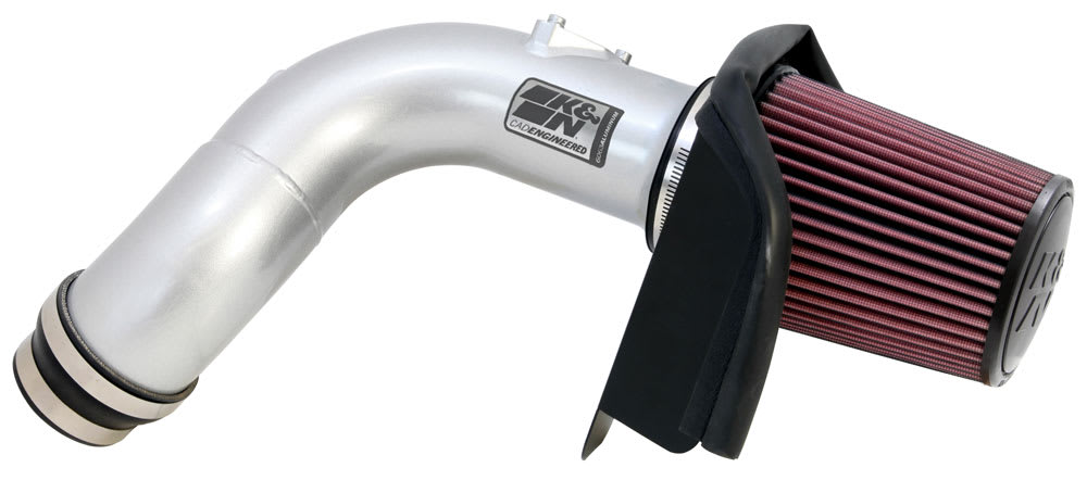 Cold Air Intake - High-flow, Aluminum Tube - ACURA TSX, L4-2.4L ; SILVE for 2013 acura tsx 2.4l l4 gas