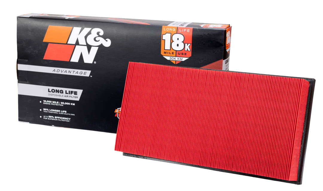 K&N LONG LIFE 18,000 MILE ENGINE AIR FILTER - AUDI/ SEAT/ SKODA/ VW for Hastings AF1047 Air Filter