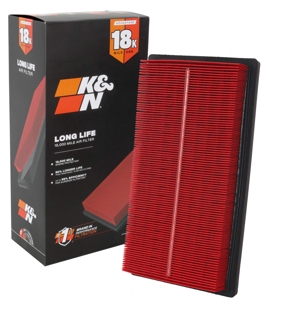 K&N Long Life 18,000 Mile Engine Air Filter - TOYOTA C-HR L4-1.2L F/I for 2022 lexus nx350 2.4l l4 gas
