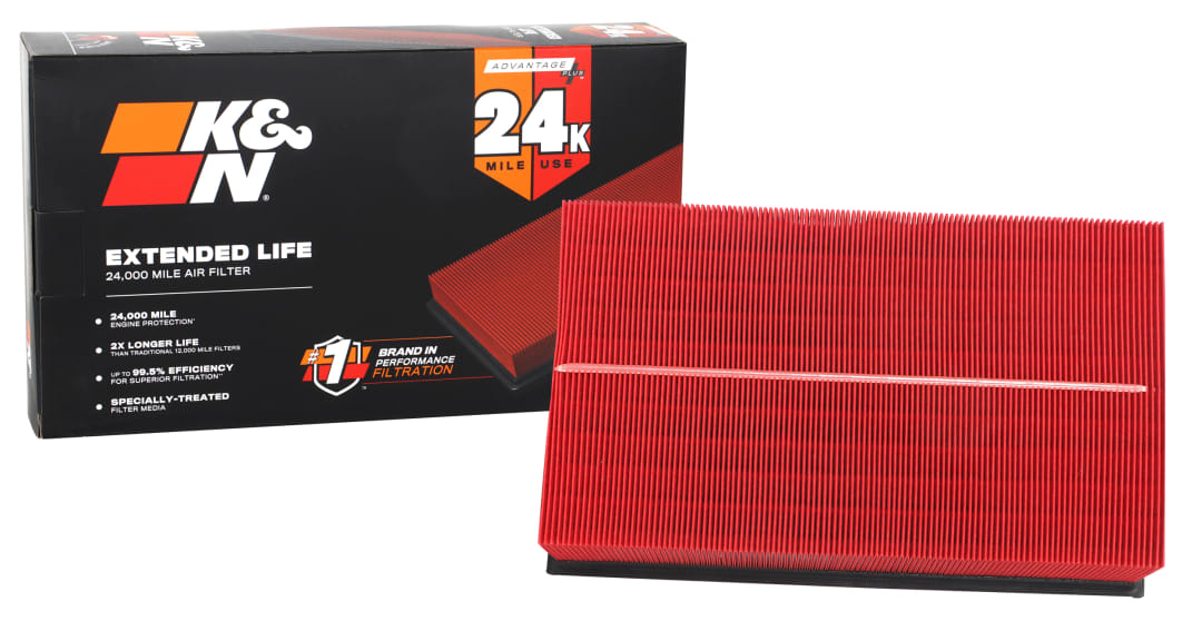 K&N Extended Life 24,000 Mile Engine Air Filter - AUDI A3 L4-1.8L F/I for 2023 seat leon 2.0l l4 gas