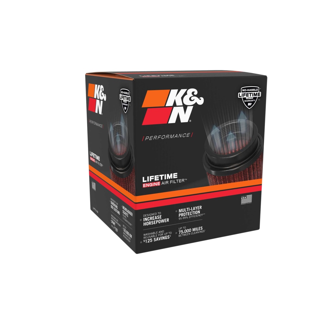 K&N RU-4250 Universal Air Filter - Washable, Reusable High-Flow Performance Filter For Cars & Trucks