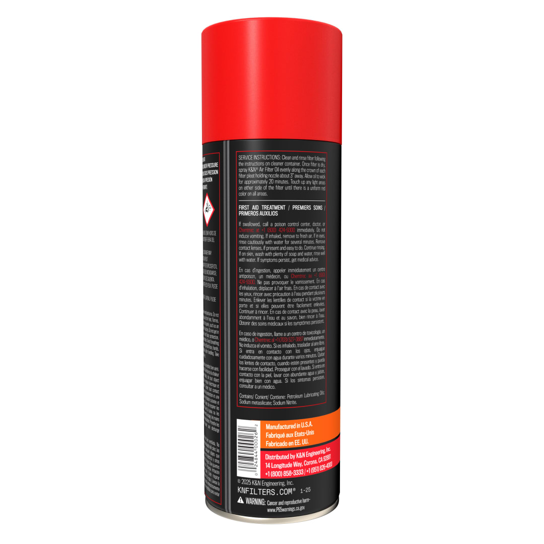 K&N 99-0504 Air Filter Oil - 6.5oz- Aerosol