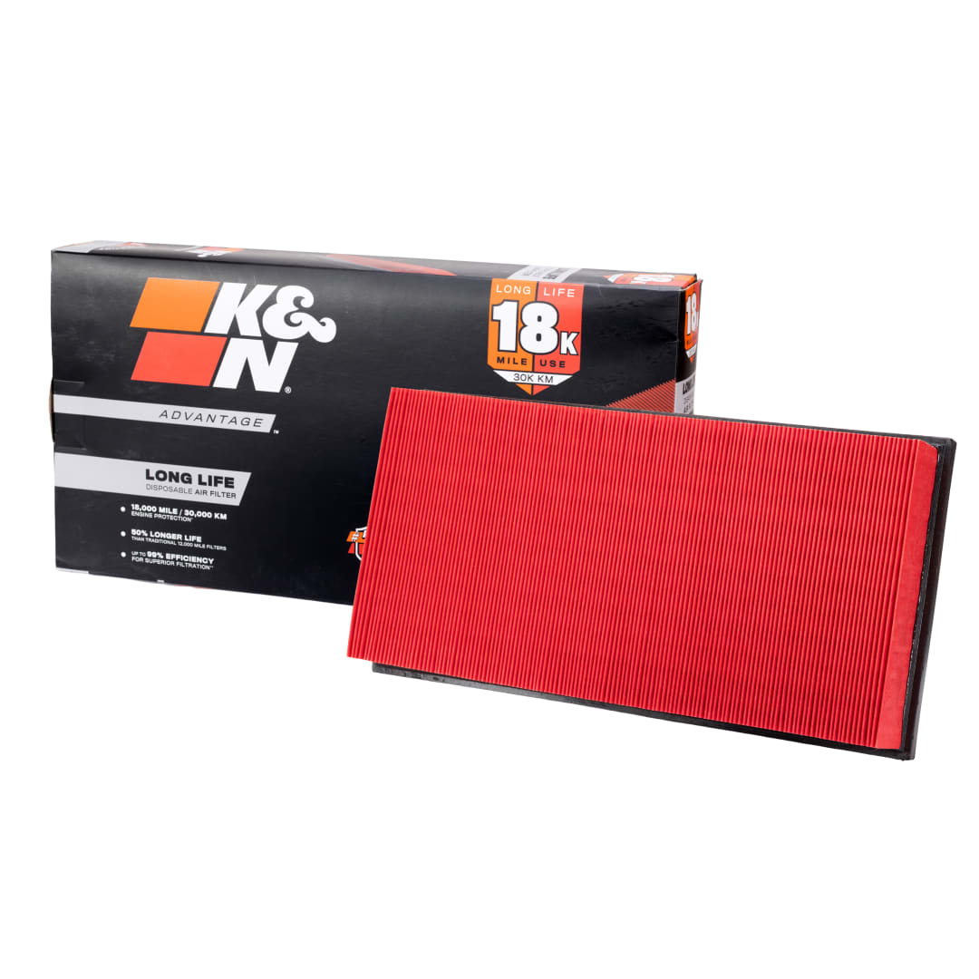 K&N LONG LIFE 18,000 MILE ENGINE AIR FILTER - AUDI/ SEAT/ SKODA/ VW