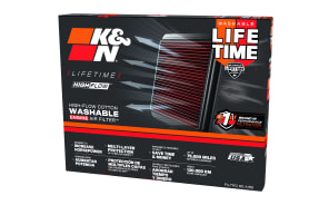 K&N 33-3057 Filtre à Air Du Moteur: Haute Performance, Premium, Lavable, Filtre De Remplacement, Plus De Pouvoir, 2015-2019 (Megane, Scenic, Espace, Talisman, SAMSUNG SM6