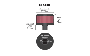 K&N 62-1160 Vent Air Filter/ Breather