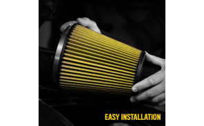 Airaid Universal Round Air Filter - 4" Flange For Performance Air Intake Systems