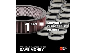 K&N E-2875 Filtri Aria Sostitutivi Auto, Lavabile e Riutilizzabile