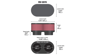 K&N RU-3130 Filtro Di Gomma Universale Per Auto E Moto - Marchio Premium - Foto 3
