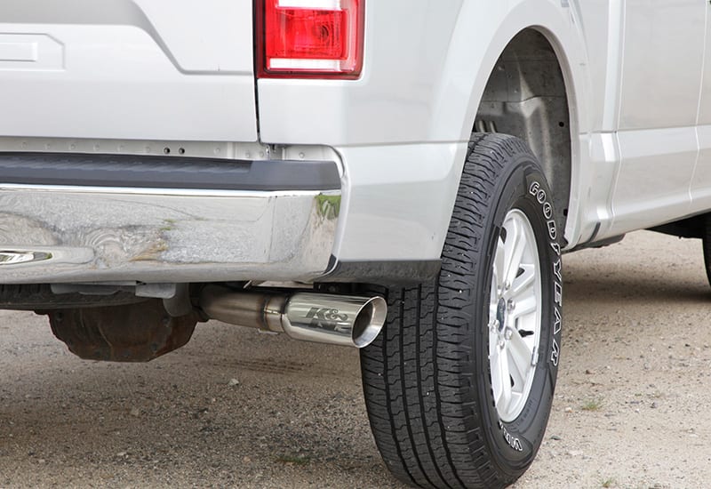 K&N exhaust systems are easy to install K&N exhaust system on truck