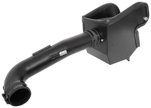The 71-1576 features a powder-coated black aluminum intake tube