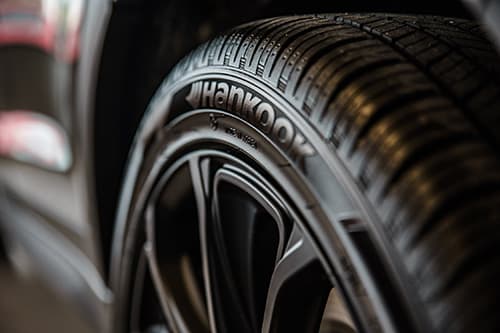 Close up of Hankook tire