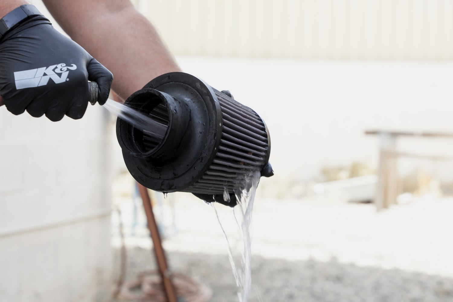 09-kn-filters-cone-intake-filter-getting-washed