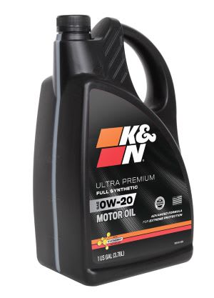 K&N motor oil is available in quarts and gallons 0W20 motor oil