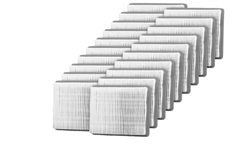 A car typically requires 20+ air filter replacements in its lifetime Stack of paper disposable air filters