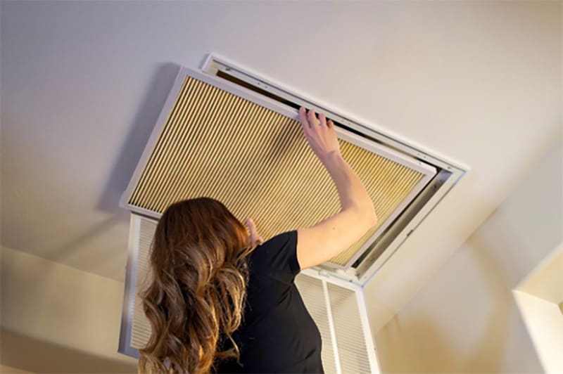 Instead of buying a disposable home filter, you can wash and reuse your K&N Woman installing K&N home air filter