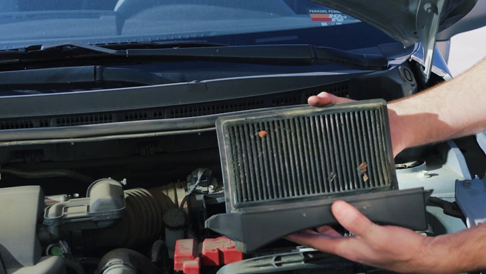 Make sure to check your engine air filter regularly