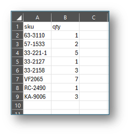 Order CSV